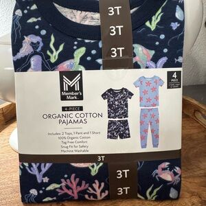 Member’s Mark Kids Organic Cotton Pajamas - Blue and Pink 3T